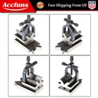 Percision 3-1 2  X1-7 8  X1-7 8  Angle V-block With Clamp Set Accuracy 0 0003 
