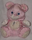 Fisher Price Puffalump 9    Baby Pink Nylon Teddy Bear 1994 Rattle Nylon Vintage