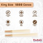 Kashmir Pre Rolled Cones Unbleached King Size 1000 Ct Bulk Box Rolling Papers