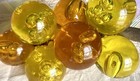 Vintage Mid Century Large Lucite Grapes Golden Yellow Amber Cluster Mcm  8 