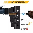 Adjustable Trailer Hitch W hook Tri-ball  1-7 8   2   2-5 16   Fits 2   Receiver