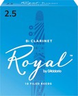 Rico Royal Bb Clarinet Reeds  Box Of 10 Strength 2 5