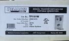 Reliance Controls Furnace Transfer Switch Tf151w Installed 2013 But Never Used