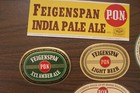 Lot Of 9 Vintage Beer Labels- Feigenspan Brewing Co  Newark  Ny