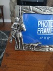 4 X 6 Picture Frame Horse Riding Hunting Dogs  Decor Metal 