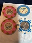 Vintage  Casino Chip Tokens Lot Of 8