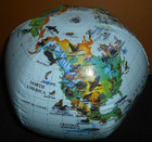 Lot Of 5 12    Inflatable Globe W animals Colorful World Map Earth Geography Toy