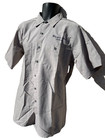 Vtg 1980s America West Airlines Shirt Gray Uniform Logo New Old Stock Size L 16