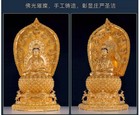 35  China Bronze 24k Gold Gemstone Guanyin Kwan-yin Bodhisattva Buddha Statue
