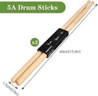 Drum Sticks  2 Pair 5a Maple Drumsticks - Made Of Hard Maple Wood
