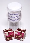 Binion s Las Vegas Casino Craps Dice Pair Purple Polished Matching Serial  s