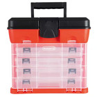 Portable Tool Storage Box - Small Parts Organizer With 4 Multi-compartment