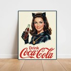 Coca-cola     Julie Newmar - Catwoman     Premium Aluminum Metal Sign 11 X 14