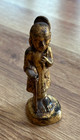 Antique Burmese Carved Wood Gilded Gold  Buddhist Wondering Monk Si Wa Di  4 