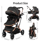 2-in-1 Baby Stroller - Folding Infant Newborn Pram Stroller - Toddler Strollers