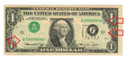    Drop 1 00usd - 1974 Frn  Inverted Overprint Error Serials   Seals Upside Down