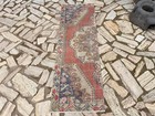 Handmade Oushak Runner Carpet 2x7 Red Wool Oriental Rug Anatolian Hallway Carpet