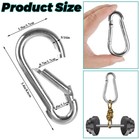 Acxfond 100 Pack 3  Galvanized Steel Spring Snap Hook M8 5 16  Carabiner Clip