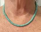 Vintage Native American Graduated  Turquoise Necklace