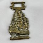 Brass Horse Medallion Vintage English Ship Clipper Nautical Sail Parade Harness