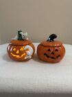 Pumpkin Halloween Vintage Tea Light Candle Holder 90s Ghost Jack    o Lantern Y2k