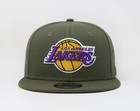 New Era 9fifty Men Women Cap Nba Los Angeles Lakers Olive Green Snapback Hat