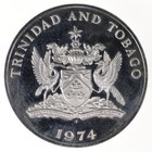 1974 Trinidad And Tobago  1 Proof Coin Km 23