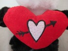 Dan Dee Collectors Choice  Panda Bear Large Red Heart  Plush  7  Tall