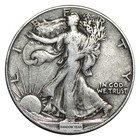 90  Silver Walking Liberty Halves -  10 20-coin Roll Avg Circ