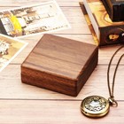 Walnut Wood Pocket Watch Box Portable Single Pocket Watch Display Storage Travel
