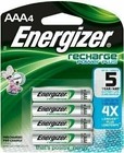 Energizer Aaa Rechargeable Batteries 4 Pack