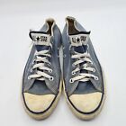 Vintage Converse All Star Shoes Size 7 Blue Classic Usa Made 80s Low Top