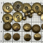 Antique Vintage Brass Button 60 Piece Mixed Lot Some Waterbury Superior