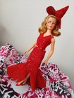 Vintage 1965 Ideal Bewitched Samantha Stevens Doll   very Clean    dress   hat   heels   