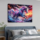 Colorful Horse Art Painting Home Decor Galaxy Dreams Wall Hanging Modern Style