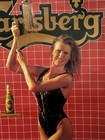Carlsberg Vintage 1989 Sexy Beer Girl Poster 20    X 15   