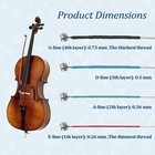 16 Pcs Violin Strings Full Set Carbon Steel For 4 4 3 4 1 2 1 4 Size