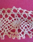 5 Continuous Yards Vntg Cotton Crochet Lace Scalloped Edge Off White 1 1 2  Wide