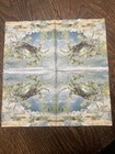 Two Single Cocktail Napkins For Decoupage Summer Beach Under Ocean Sea Crab