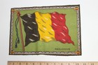 C1910s Belgium Flag Tobacco Felt Antique Cigarette Cigar Premium 10 5  X 7 25 