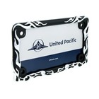 United Pacific 50129 Black W chrome Tribal Flame Motorcycle License Frame 1 Unit