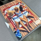 Vintage 1987 Budweiser Poster 28x20 Label Conscious Swimsuit Hot Girls