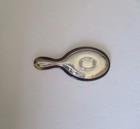 Vintage Sterling Silver And Faux Tortoise Shell Small Purse Hand Mirror