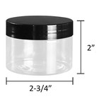 30 Pack 4 Oz Clear Plastic Jars With Black Lids Leak-proof Round Food Safe St   