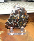 150 Gm Sericho Pallasite Meteorite End Piece   Kenya  Olivine Prof  Polished Jal