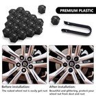 20 Pcs Lug Nut Covers 17mm Hexagonal Nut Covers With Removal Tool plastic Black