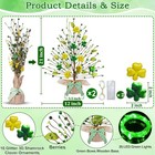2 Pack 21  St  Patrick s Day Lighted Shamrock Tree Tabletop Decoration