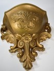 Vintage 1978 Homco Gold Wall Shelves Set Of 2 Ornate Scrollwork Model 6050