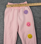 Lola And The Boys Joggers Kids Girls 8 Pink Smiley Face Sequin Athleisure Preppy