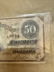 1864  50 Fifty Dollars Csa Confederate States Of America Currency Note